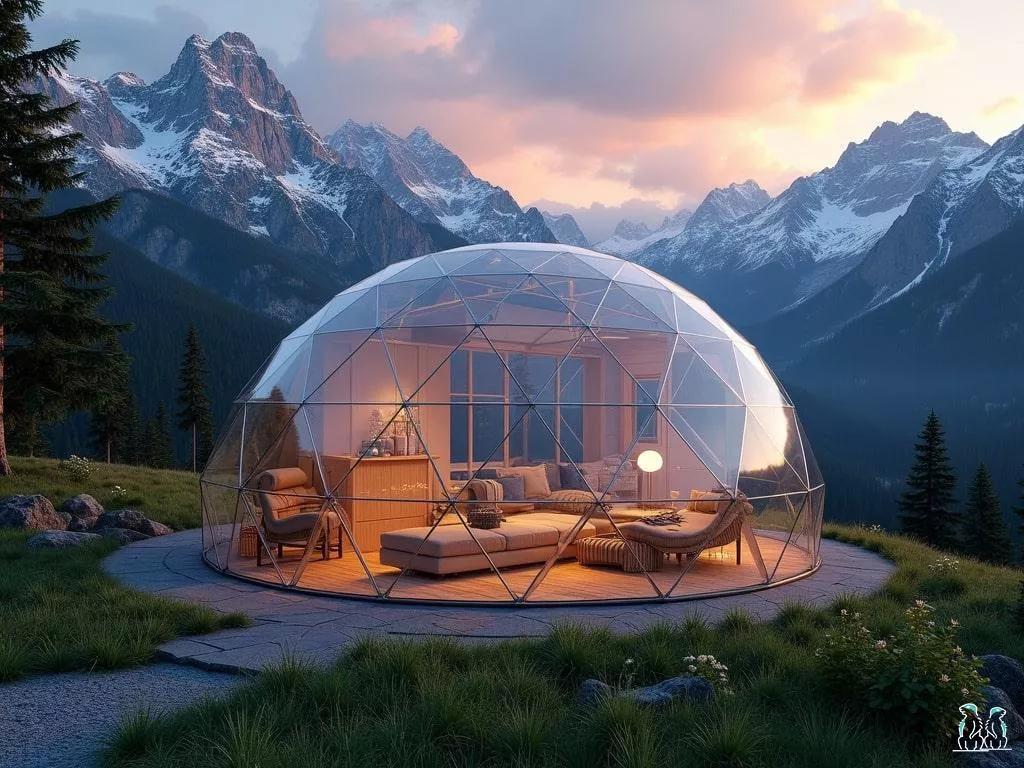 Dormir dans une bulle transparente face aux sommets