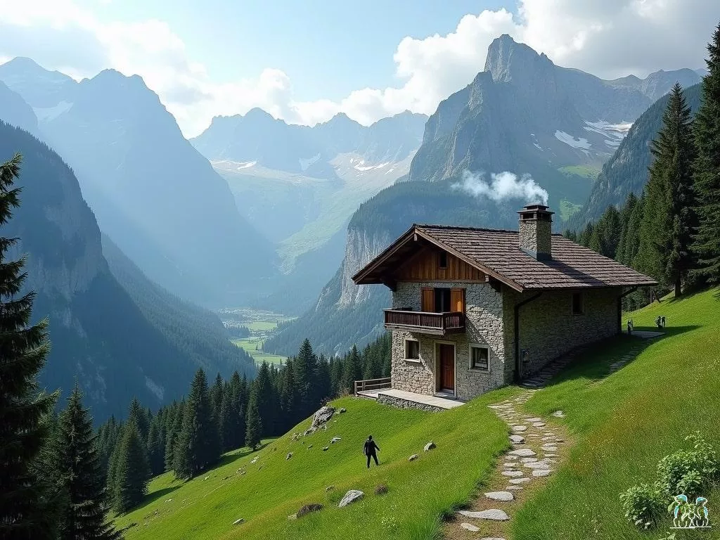 Le refuge de Rosairy à 1640m : La Tournette par sa face Est