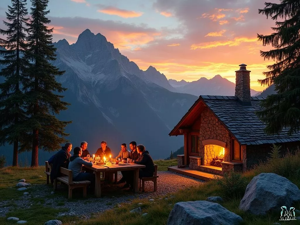 Un dîner sous les étoiles dans un refuge isolé