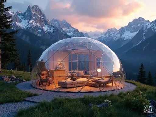 Dormir dans une bulle transparente face aux sommets