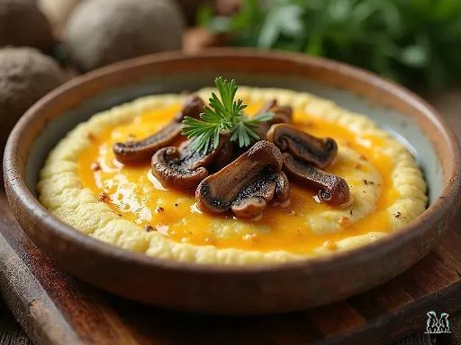 Polenta crémeuse aux champignons des bois : recette montagnarde