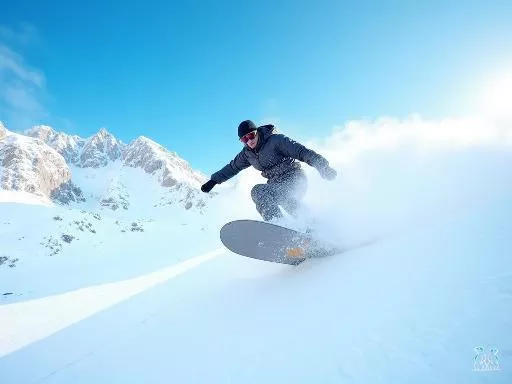 Surf sur neige poudreuse : liberté en montagne